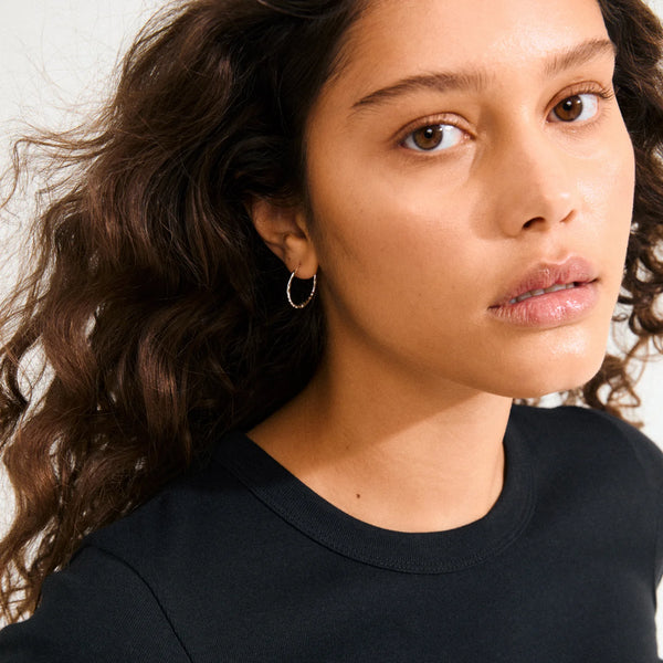 Between Silver Plated Hoops