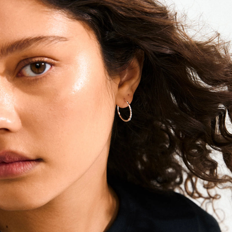 Between Silver Plated Hoops