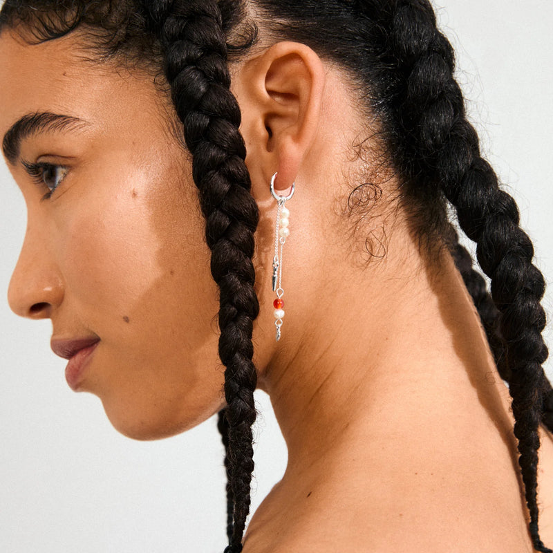 Between Silver Plated Earrings