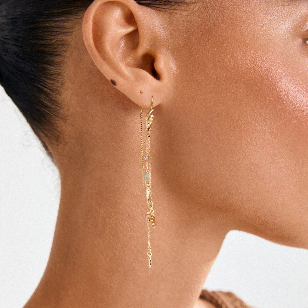 Prism Gold Plated Pull Through Earrings – Silver Lotus Winnipeg