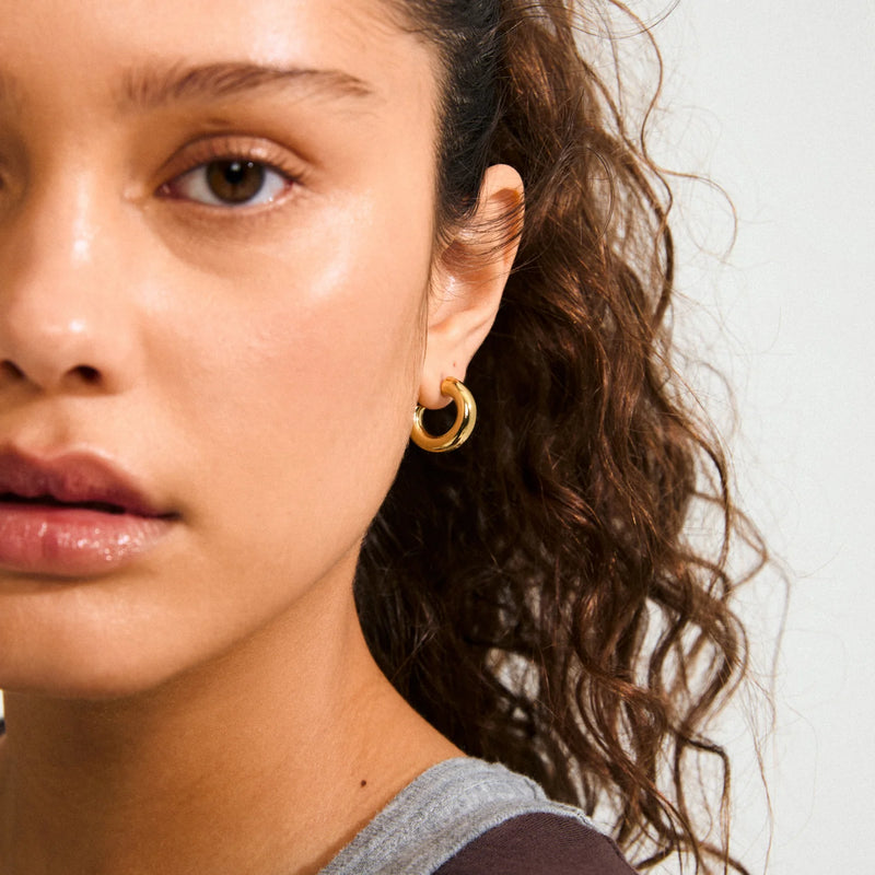 Phase Gold Plated Small Hoops