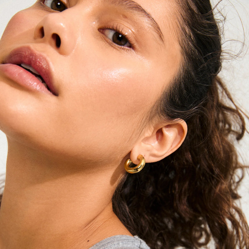 Phase Gold Plated Small Hoops