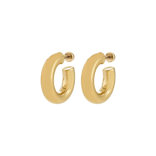 Phase Gold Plated Medium Hoops