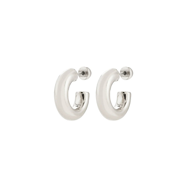 Phase Silver Plated Small Hoops