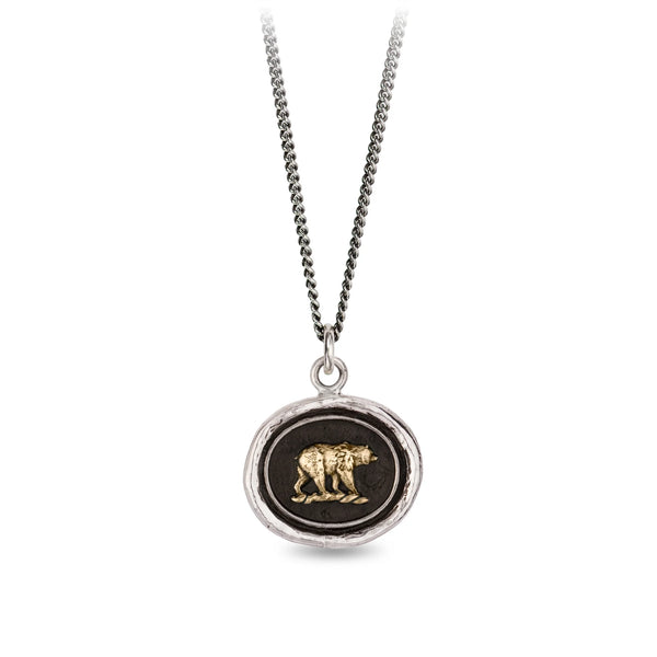 Mother Bear 14K Gold On Silver