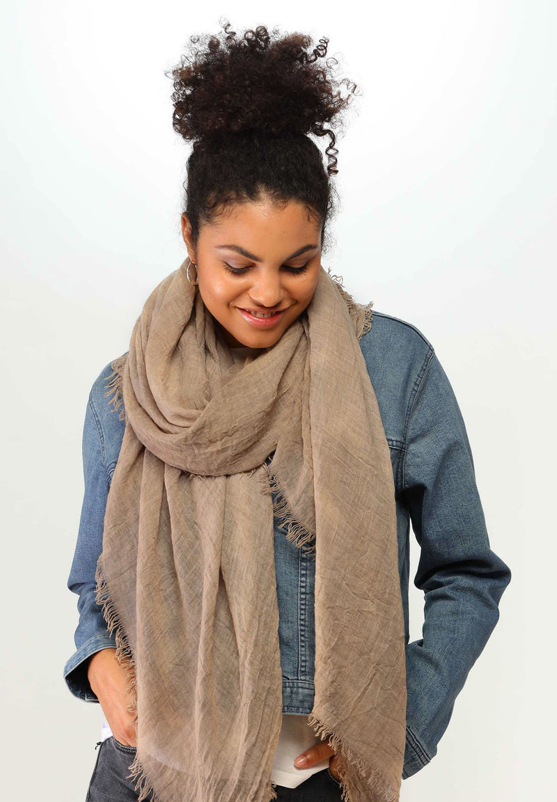 Optic Cold Dye Woven Wrap Scarf