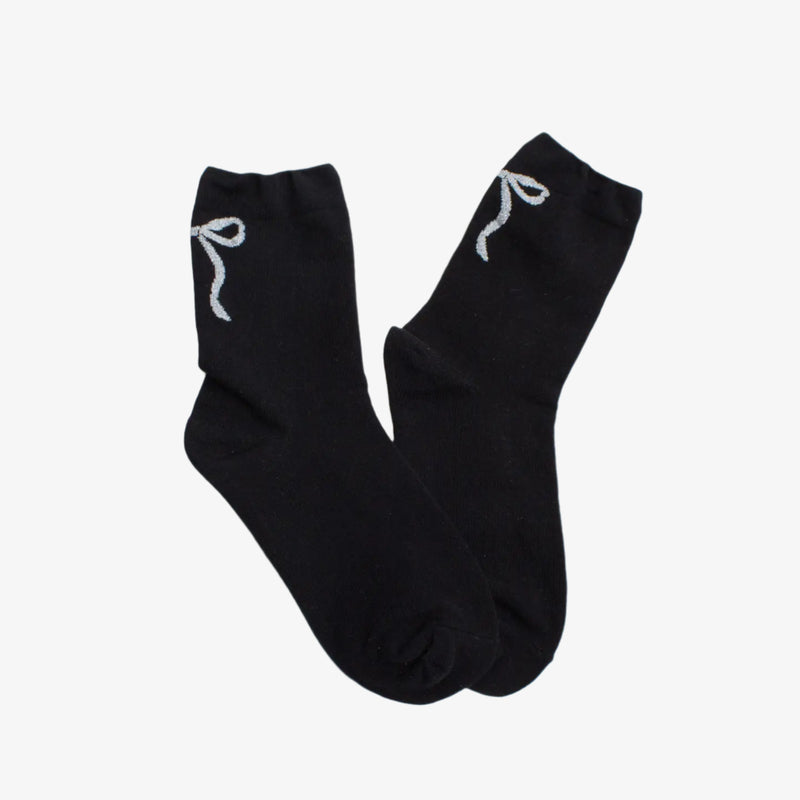 Holiday Ribbon Bow Socks