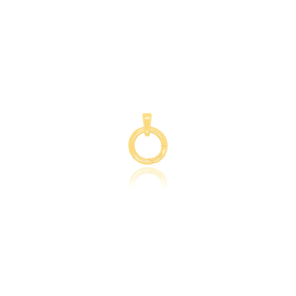 Gold Vermeil Round Enhancer with Bail