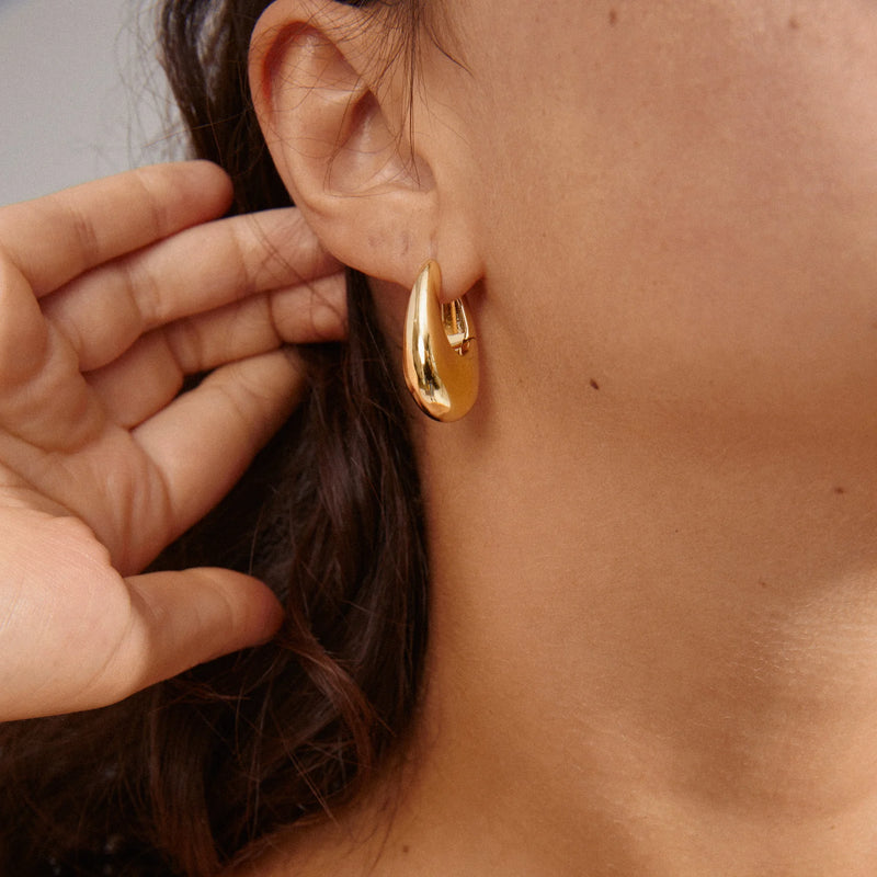 Autumn Gold Plated Hoops