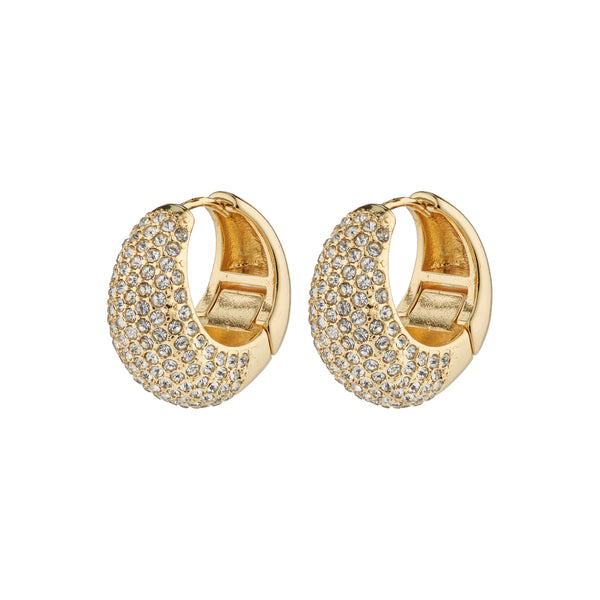 Naomi Gold Plated Crystal Hoops