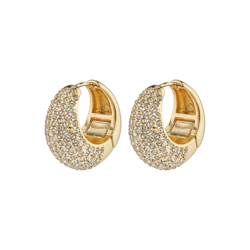 Naomi Gold Plated Crystal Hoops
