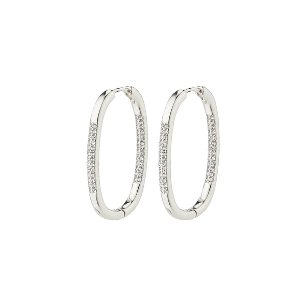 Star Silver Plated Hoops