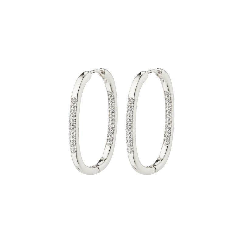 Star Silver Plated Hoops