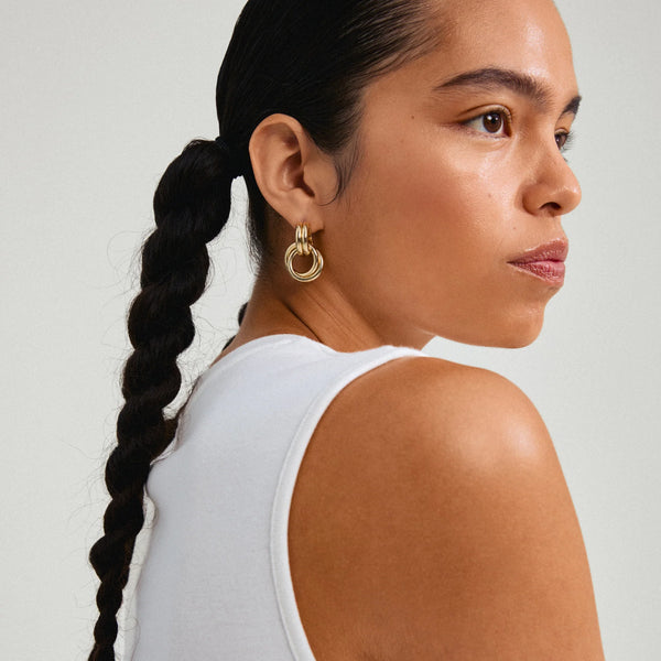 Agni Gold Plated Earrings