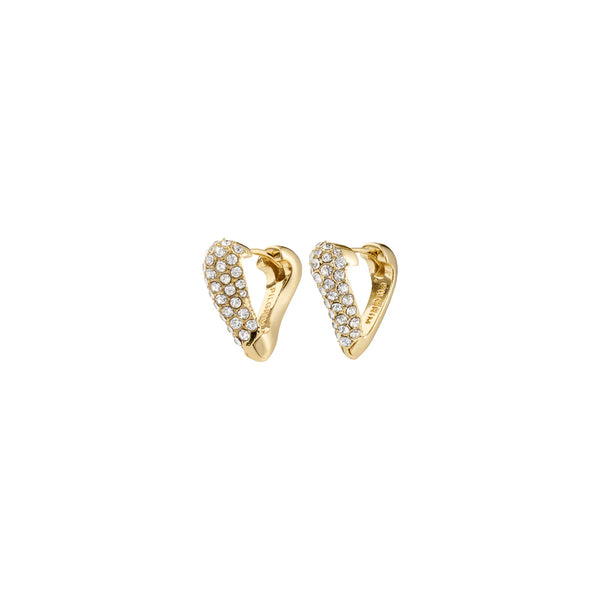 Soul Gold Plated Crystal Hoops