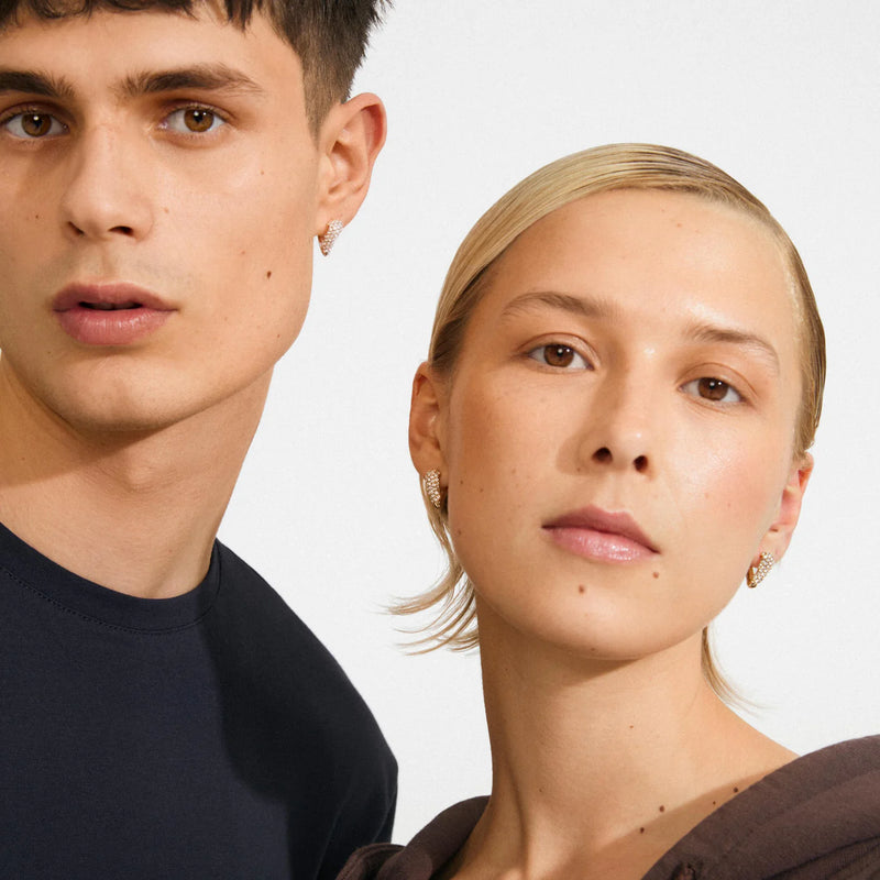 Soul Gold Plated Crystal Hoops