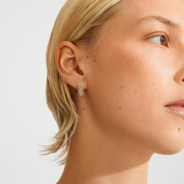 Soul Gold Plated Crystal Hoops