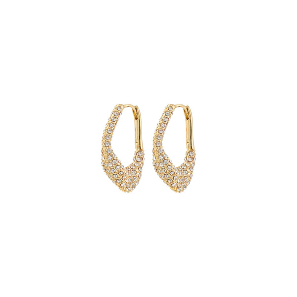 Fenix Gold Plated Crystal Hoops
