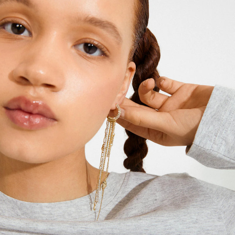 Drue Gold Plated Hoop Earrings