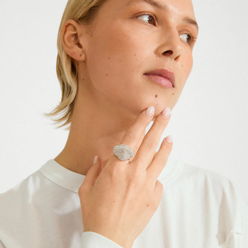 Lael Silver Plated Crystal Ring