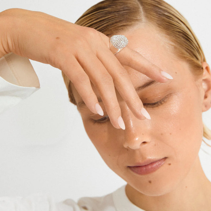 Lael Silver Plated Crystal Ring