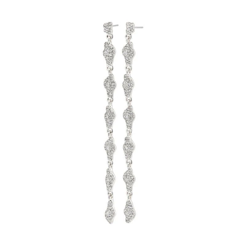 Basil Silver Plated Crystal Earrings