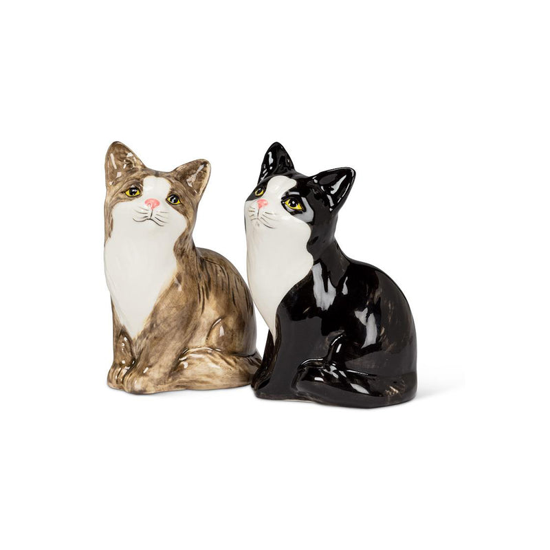 Sitting Tomcat Pair Salt & Pepper Shakers – Silver Lotus Winnipeg