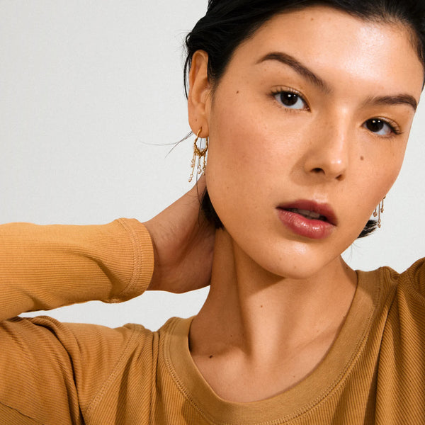 Jasper Gold Plated Earrings
