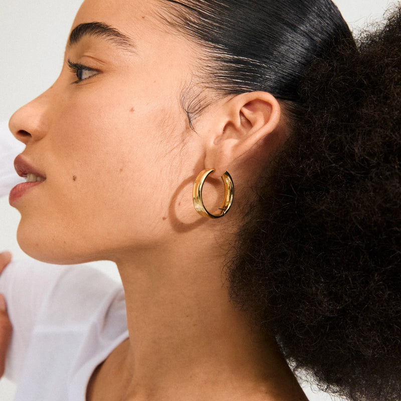 Kayden Gold Plated Hoops