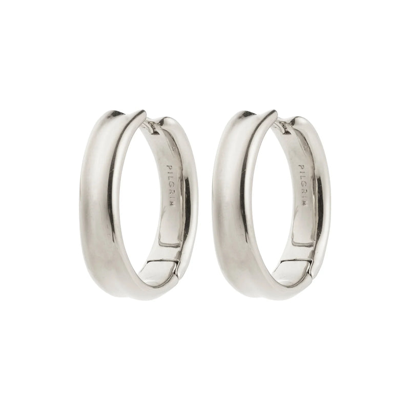 Kayden Silver Plated Hoops