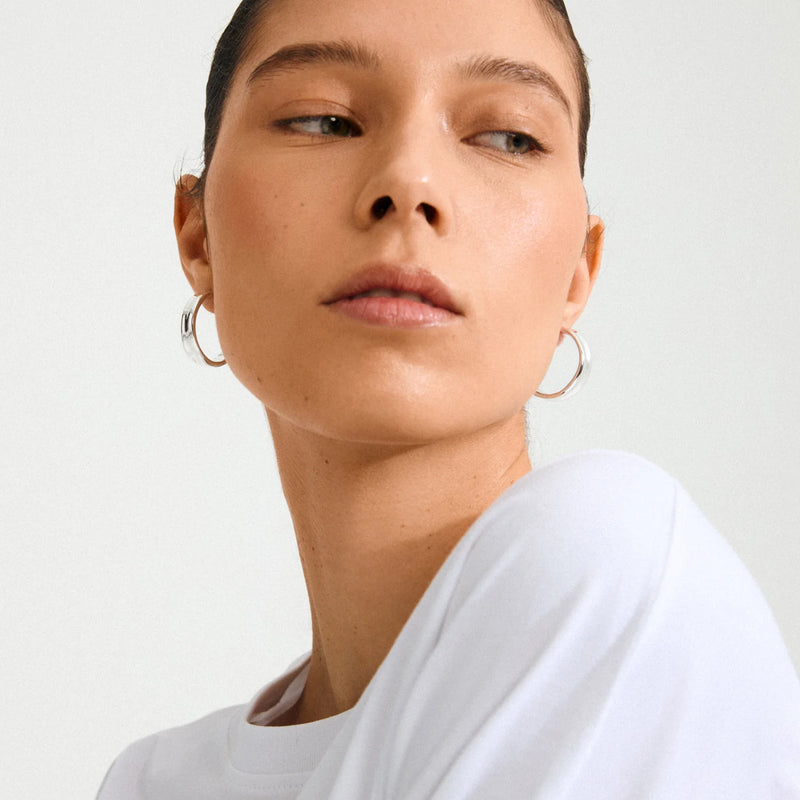 Kayden Silver Plated Hoops
