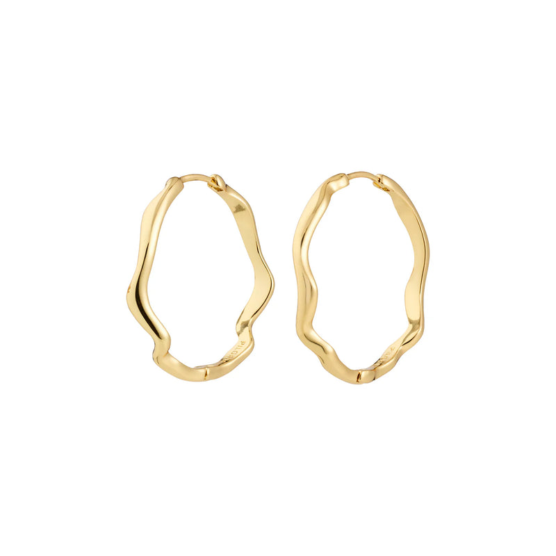 Larkin Small Gold Plated Hoops