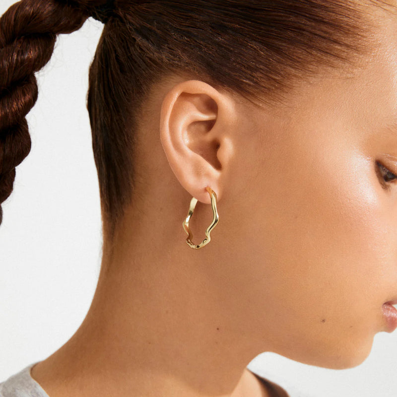 Larkin Small Gold Plated Hoops