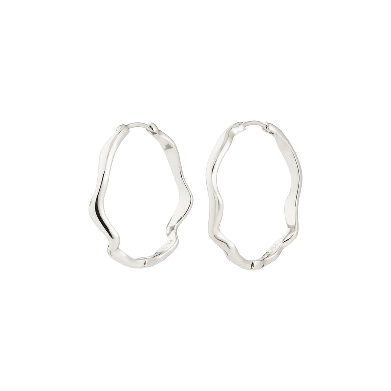 Larkin Small Silver Plated Hoops