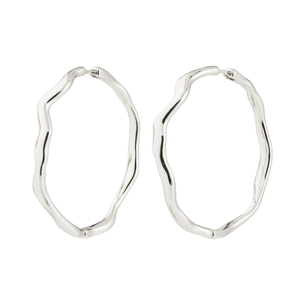 Larkin Silver Plated Hoops