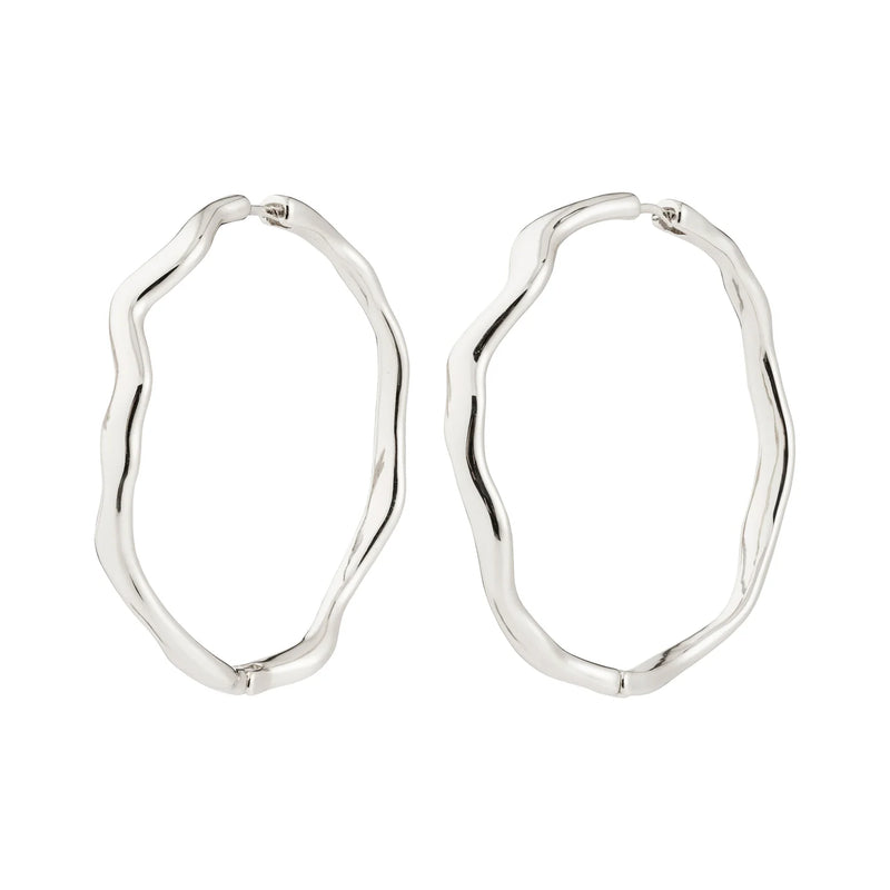 Larkin Silver Plated Hoops