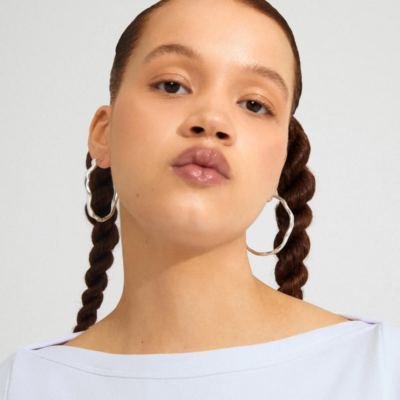 Larkin Silver Plated Hoops