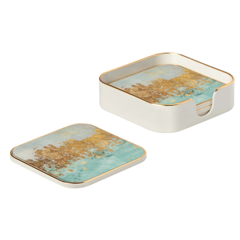 4 Piece Square Coaster Set