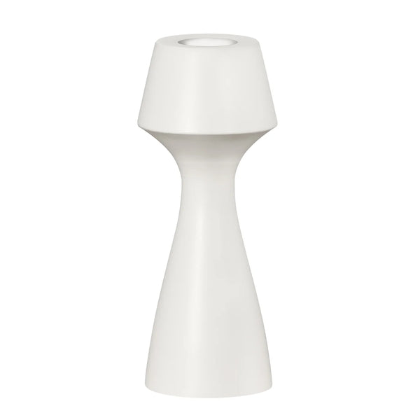 Matte Ivory Aluminum Taper Candle Holder