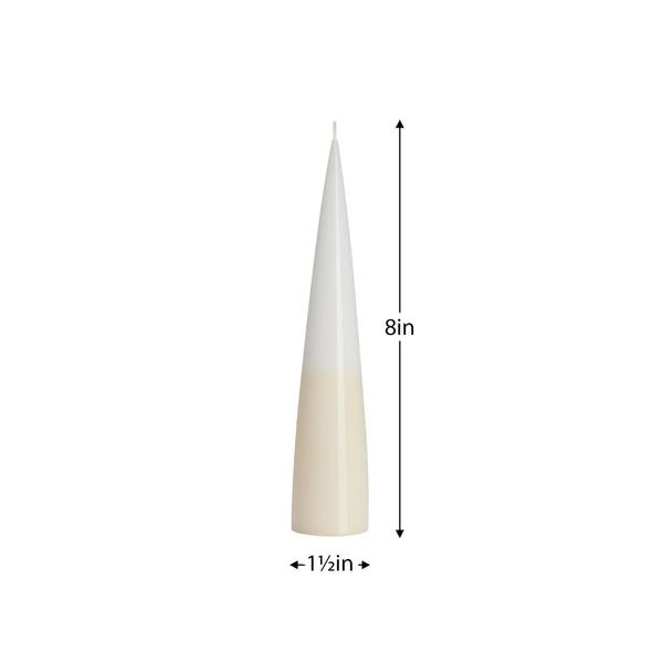 Conical Two-Tone 8h" Candle