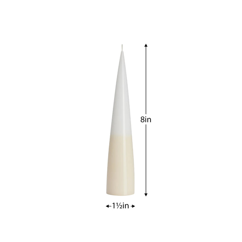 Conical Two-Tone 8h" Candle