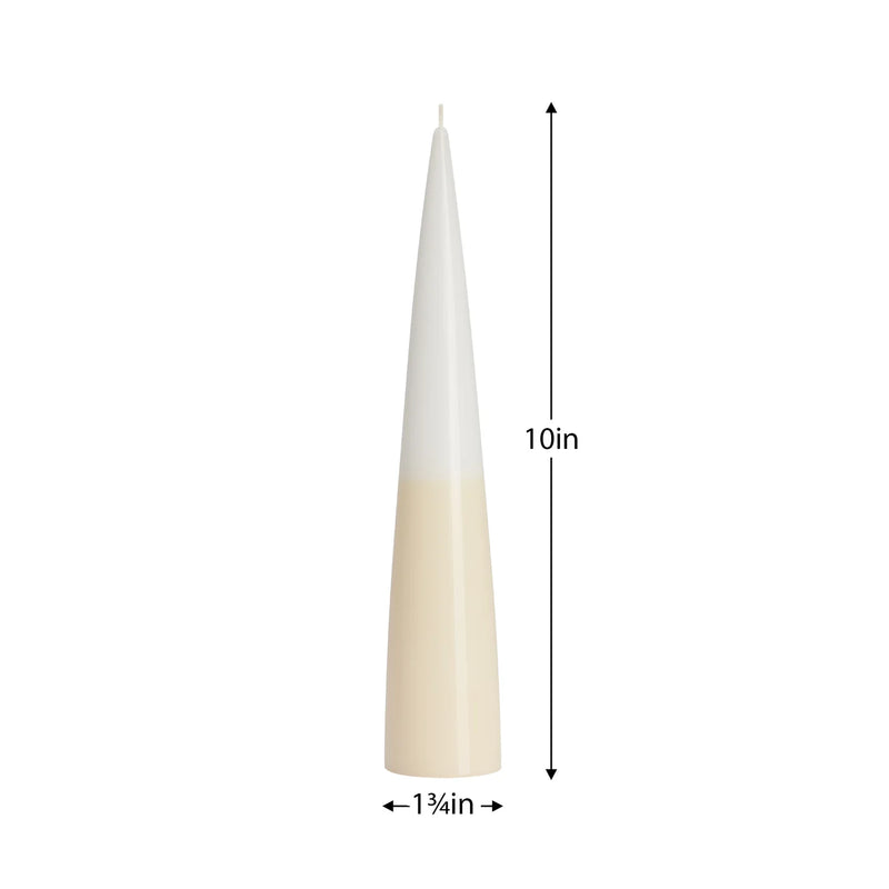 Conical Two-Tone 10h" Candle