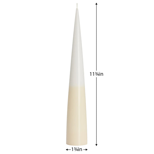 Conical Two-Tone 11.75h" Candle