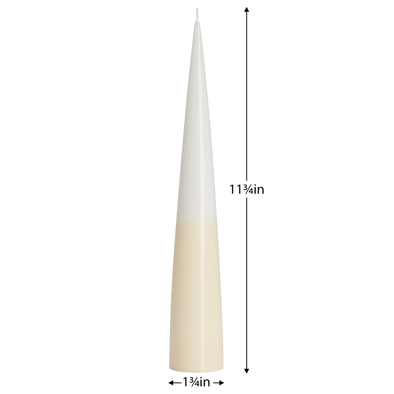 Conical Two-Tone 11.75h" Candle