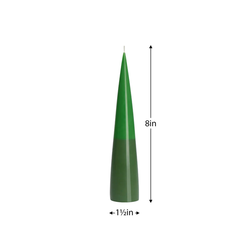 Conical Two-Tone 8h" Candle