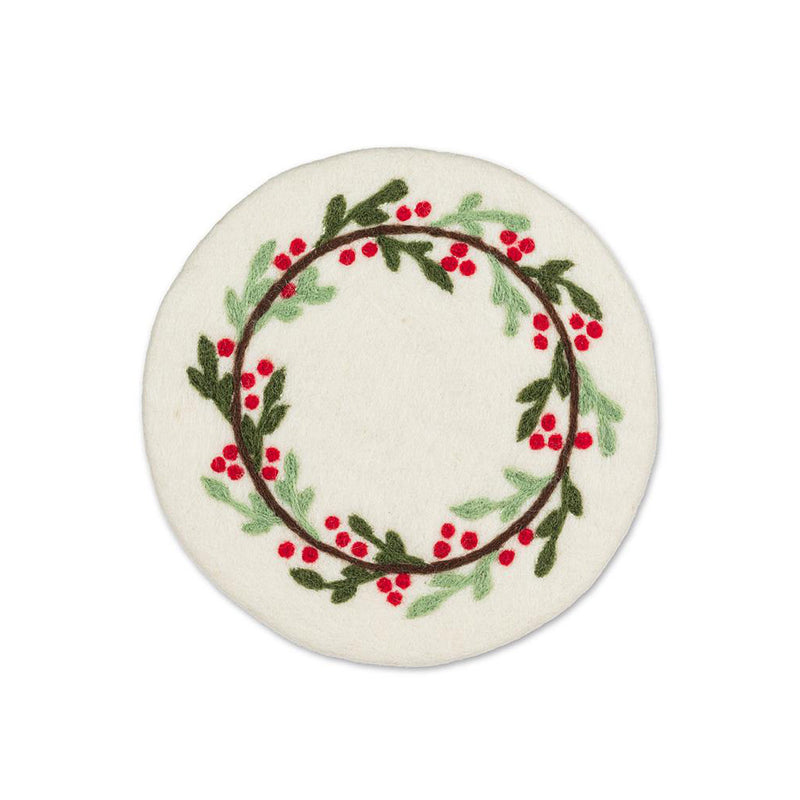 Felted Wool Christmas Trivet