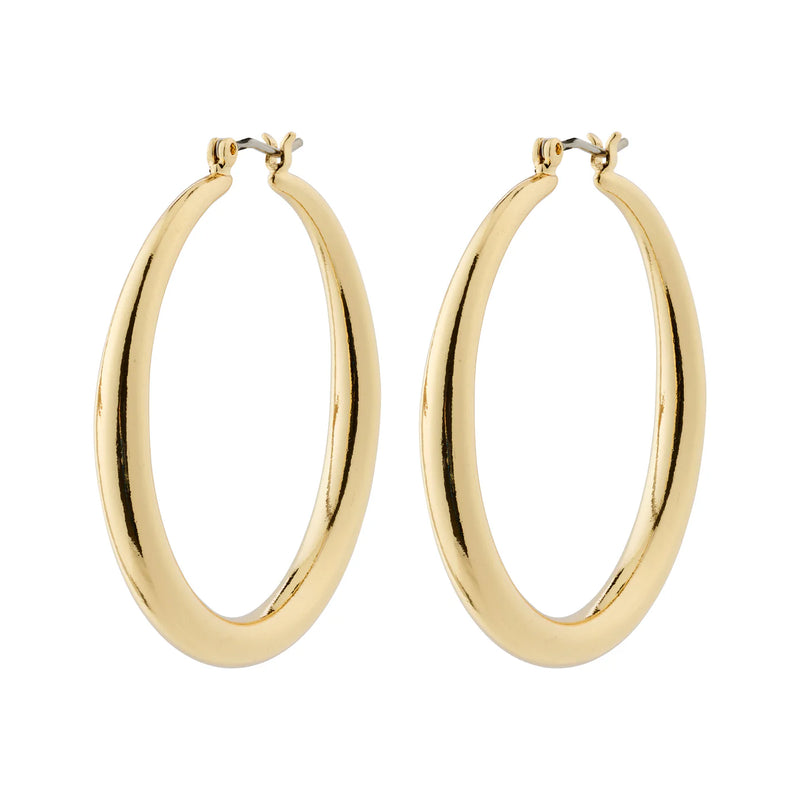 Priya Medium Gold Plated Hoops