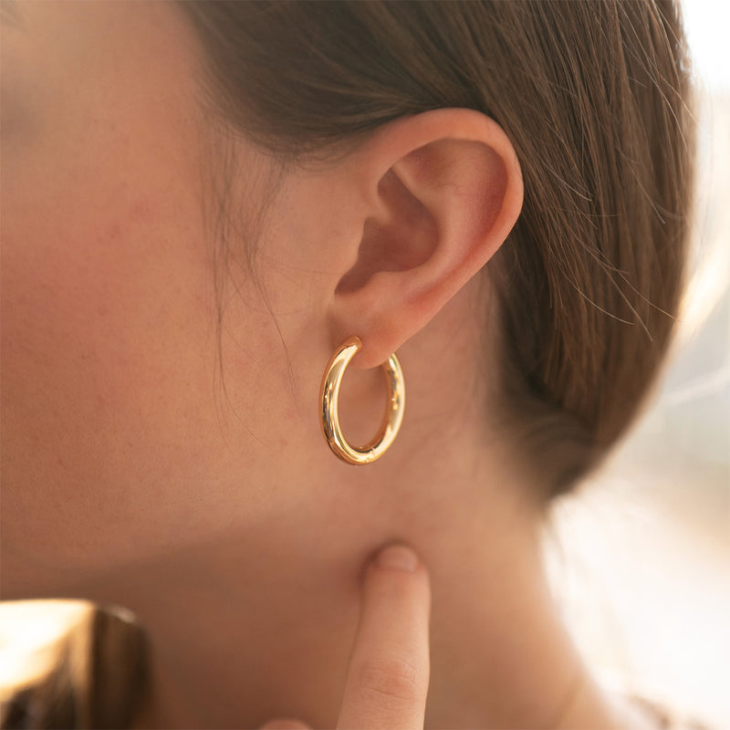 Large Chunky Water Resistant Hoops