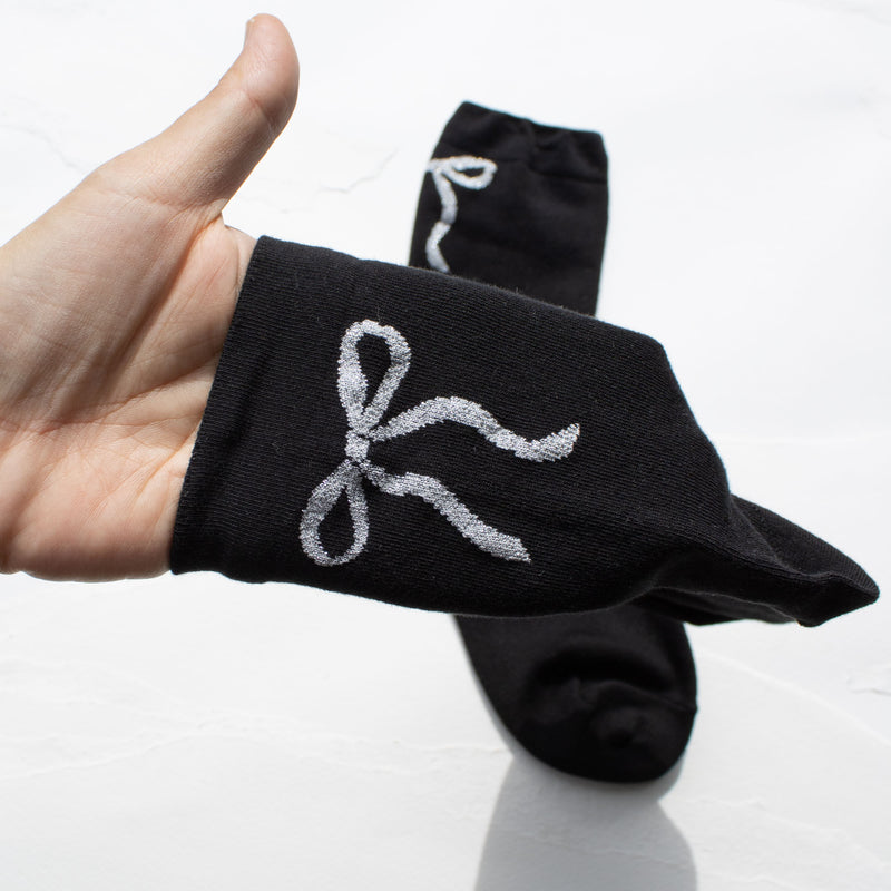 Holiday Ribbon Bow Socks