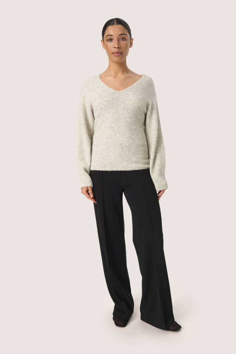 Rakel Ribbed V-Neck Pullover